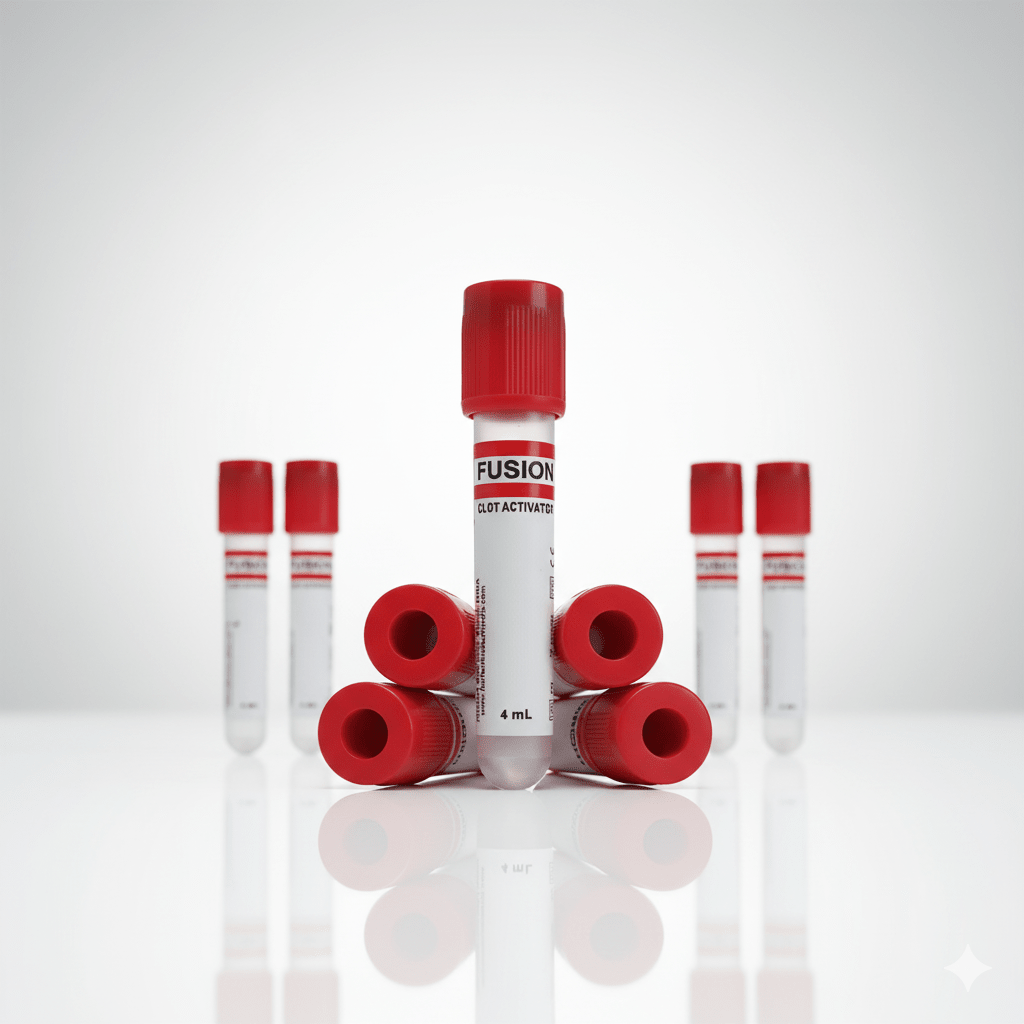 Fusion Clot Activator Red Cap Blood Collection Tube - Global Surgicals