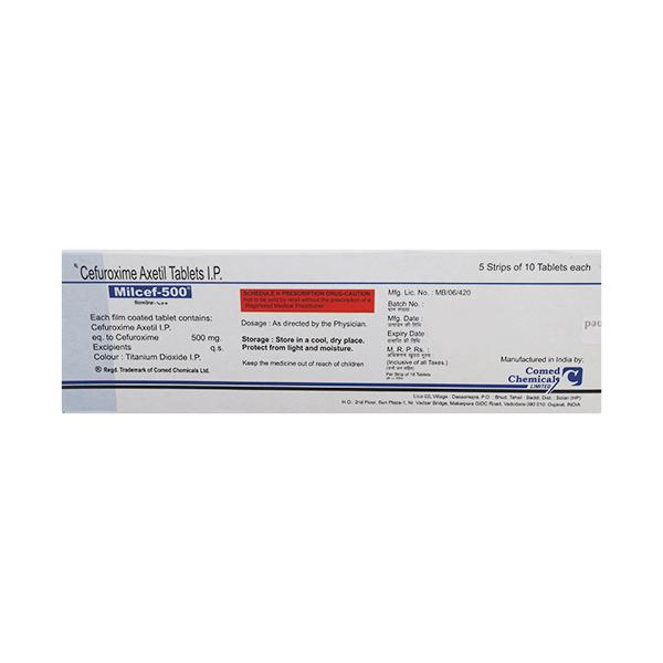 Milcef 500mg Tablet 10'S