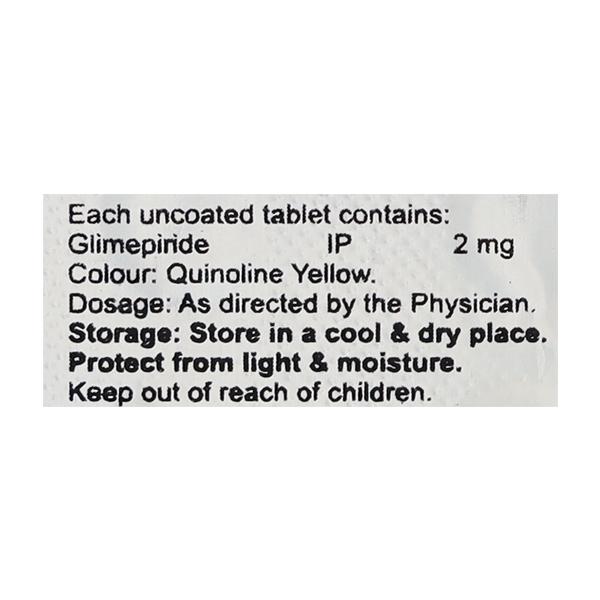 Glimiprime 2mg Tablet 10'S
