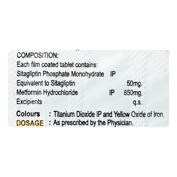 GLIPCRIN M 50/850 Tablet 15's