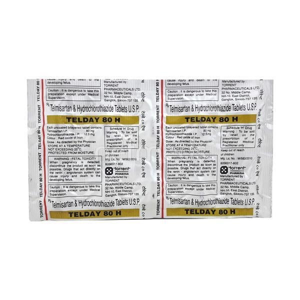 Telday H 80mg Tablet 10'S