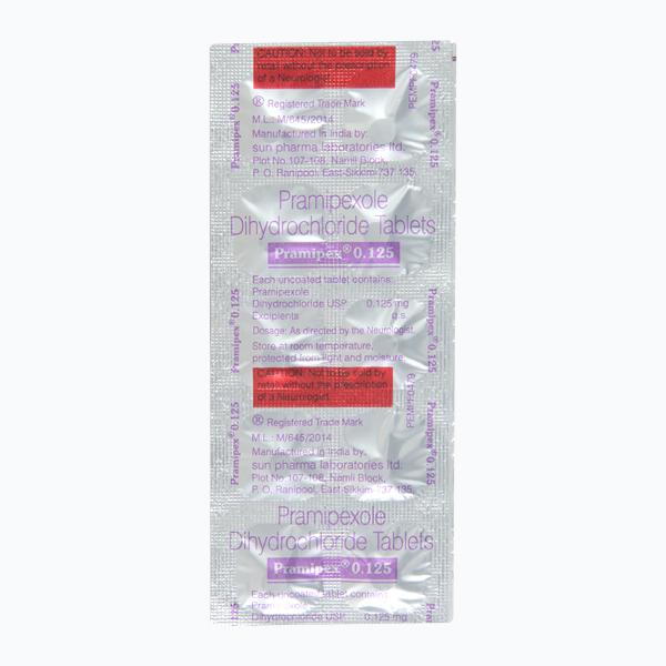 Pramipex 0.125mg Tablet 10'S