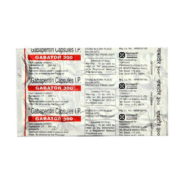 Gabator 300mg Capsule 10'S