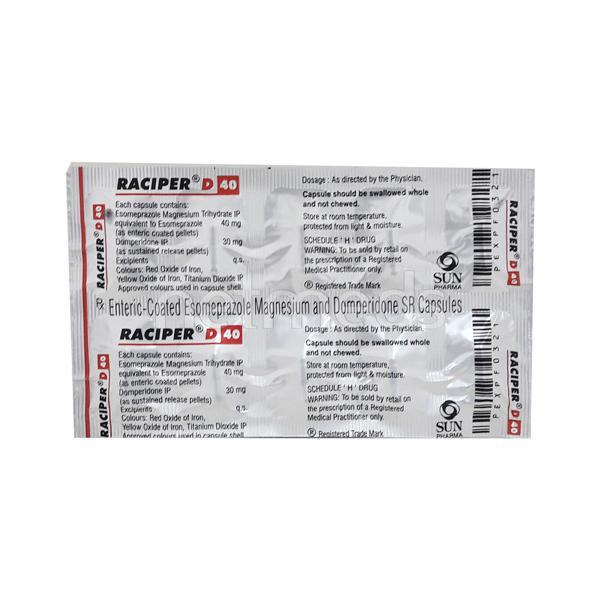 Raciper D 40mg Capsule 10'S
