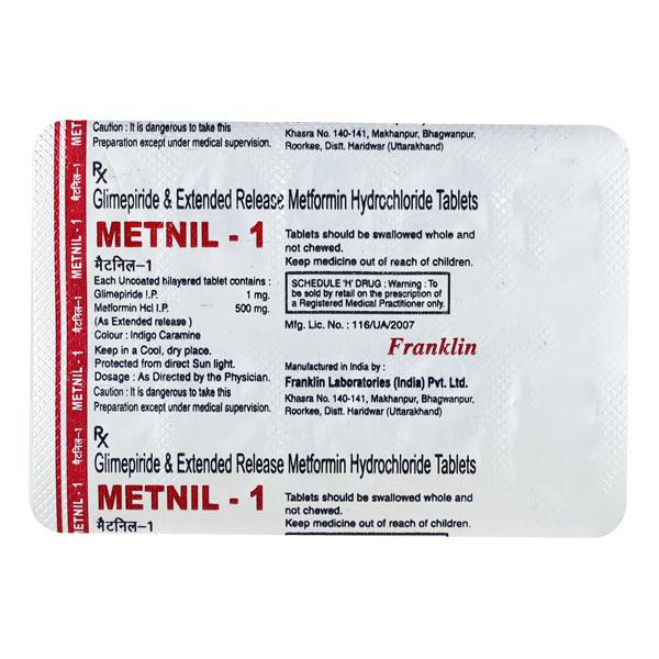 METNIL 1 Tablet 10's