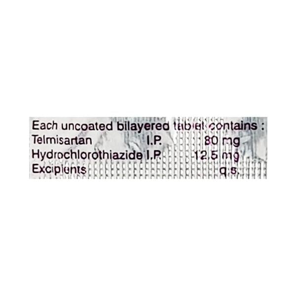 Telmed H 80mg Tablet 10'S