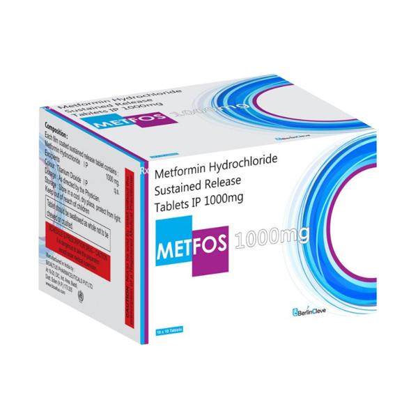METFOS 1000mg Tablet 10's