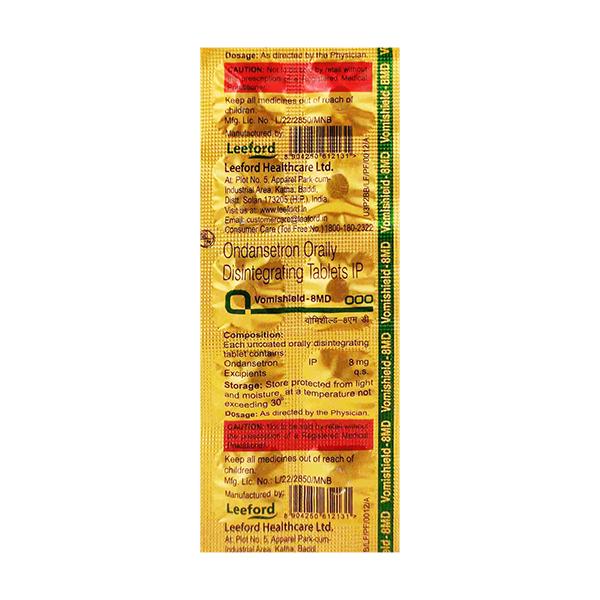 VOMISHIELD MD 8 Tablet 10's