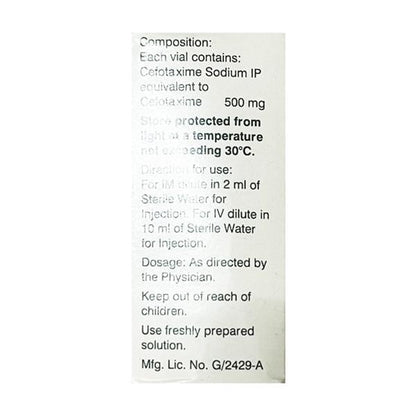 Cefantral 0.5gm Injection 1's