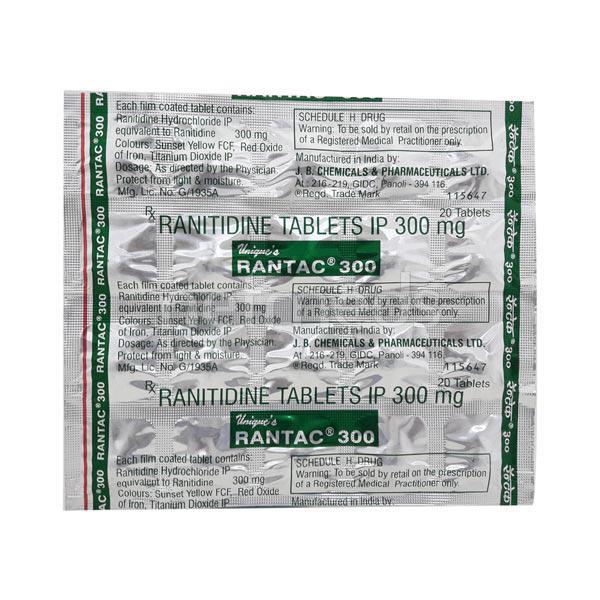 Rantac 300mg Tablet 20'S