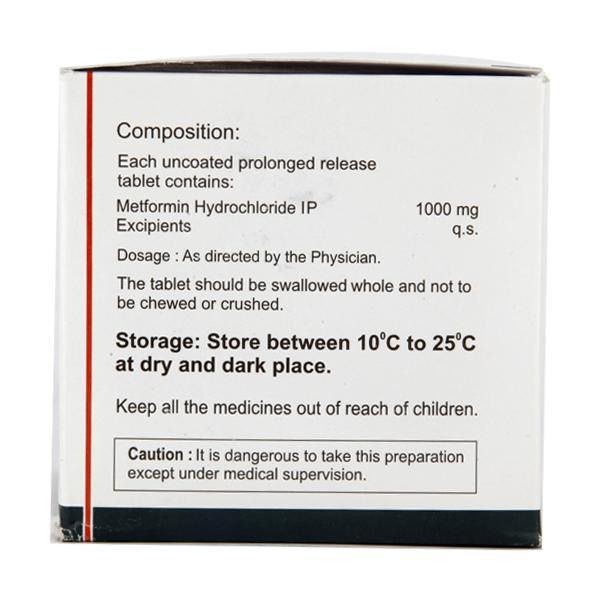 Metafort 1000mg Tablet 15'S