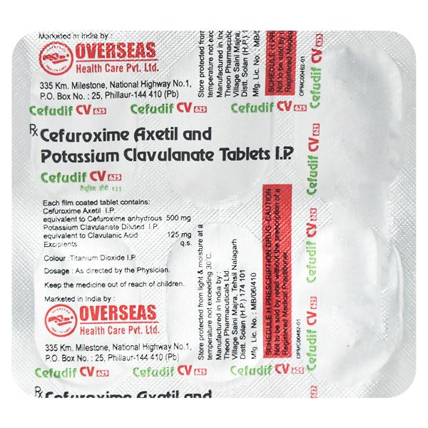 CEFUDIF CV 625 Tablet 6's