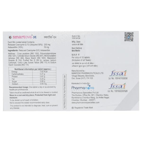 SMARTOVA M Tablet 10's