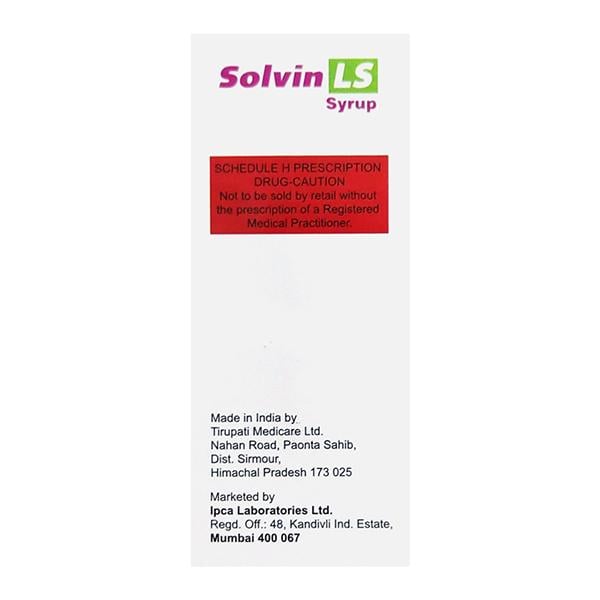 SOLVIN LS SUGAR FREE Syrup 60ml