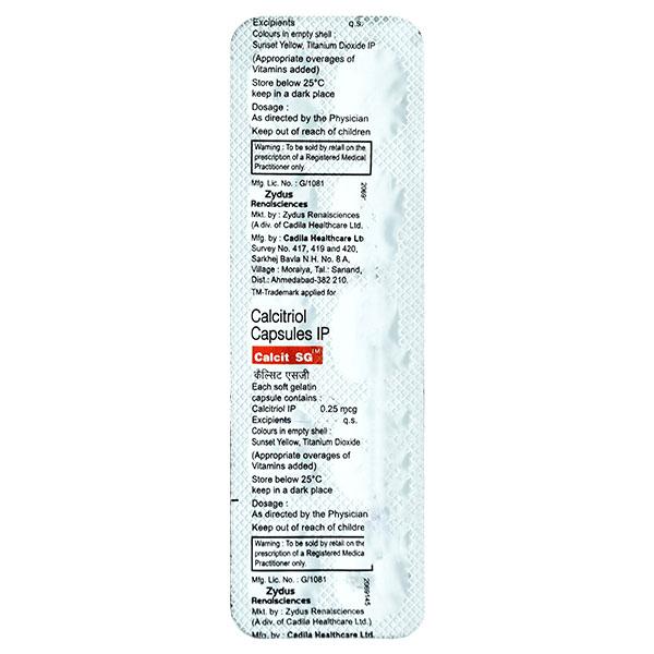 Calcit SG 0.25Mcg Capsule 10'S