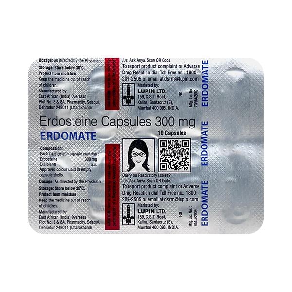 ERDOMATE 300mg Capsule 10's
