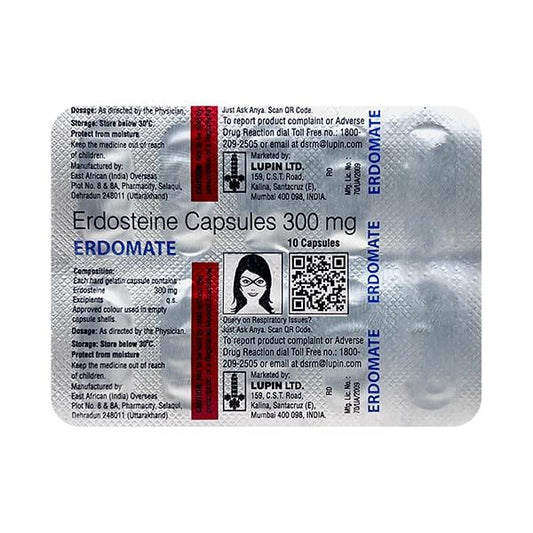 ERDOMATE 300mg Capsule 10's