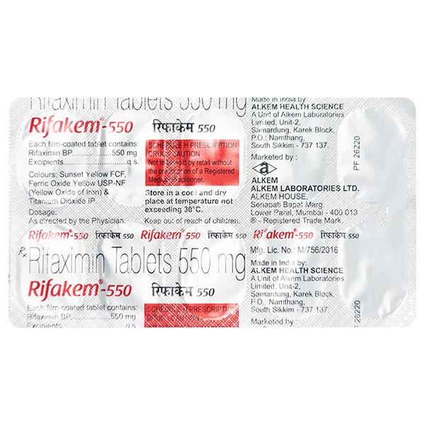 Rifakem 550mg Tablet 10'S