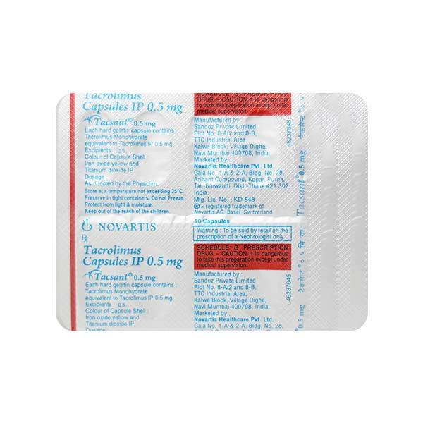 Tacsant 0.5mg Capsule 10'S