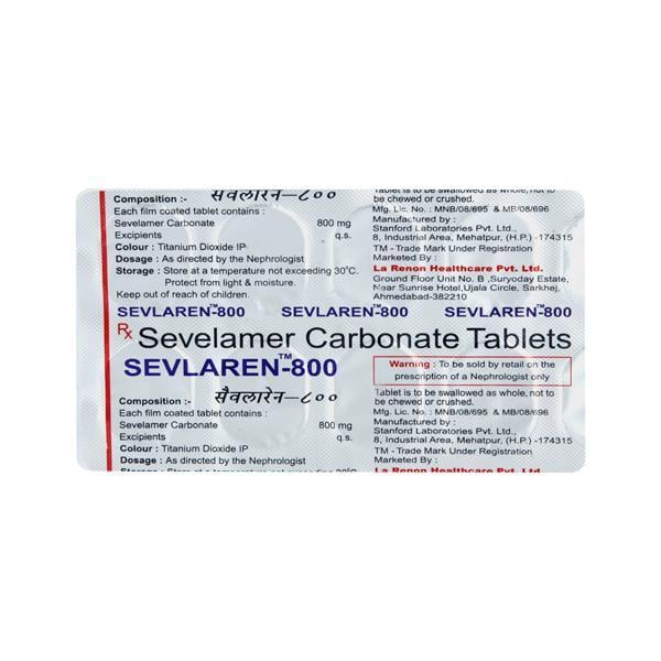 Sevlaren 800mg Tablet 10'S