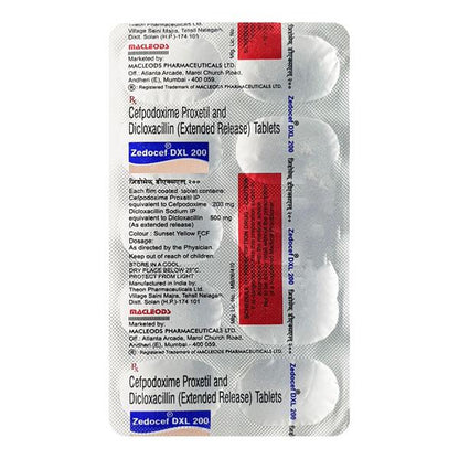 Zedocef Dxl 200mg Tablet 10'S