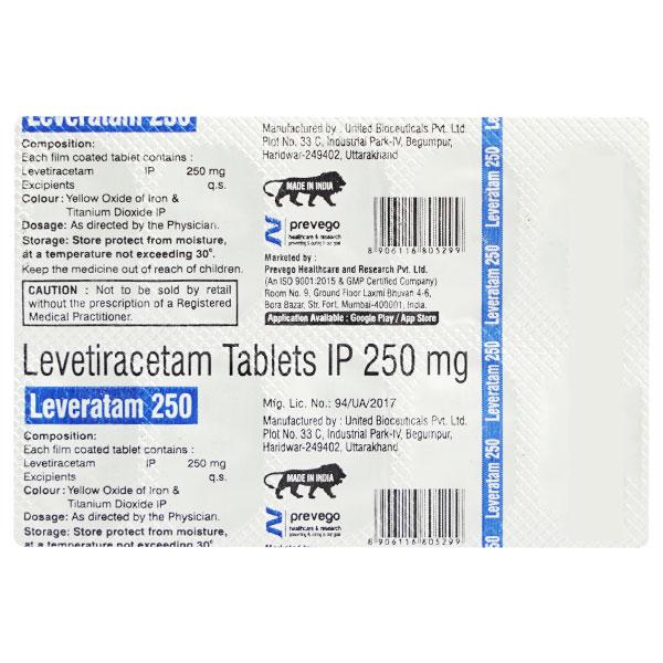 LEVERATAM 250 Tablet 10's