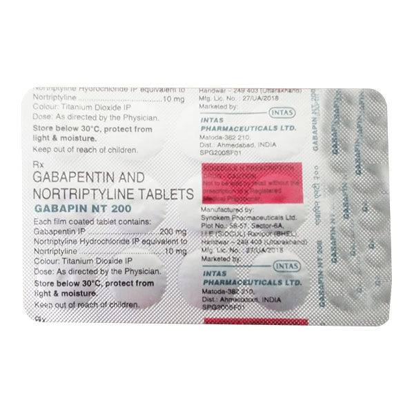 Gabapin Nt 200mg Tablet - Global Surgicals