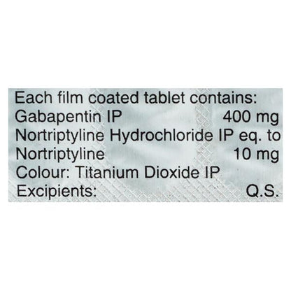 Gabapin NT 400mg Tablet 15'S - Global Surgicals