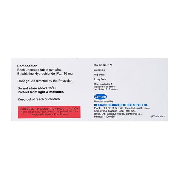 HISTIDIZ 16mg Tablet 10's