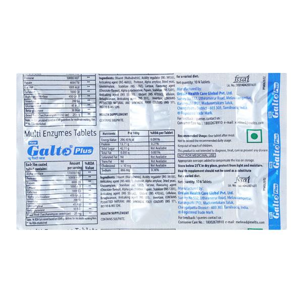 Galto Plus New Tablet 10's - Global Surgicals