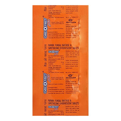 GAS O Fast Plus Sugar Free Orange Flavour Tablet 2'S - Global Surgicals