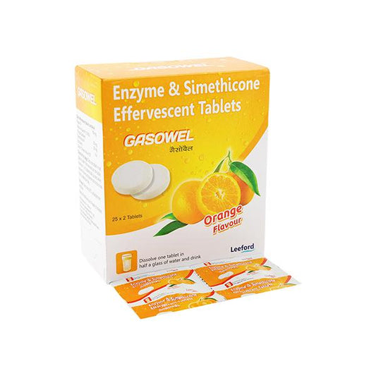 GASOWEL Orange Flavour Effervescent Tablet 2's - Global Surgicals