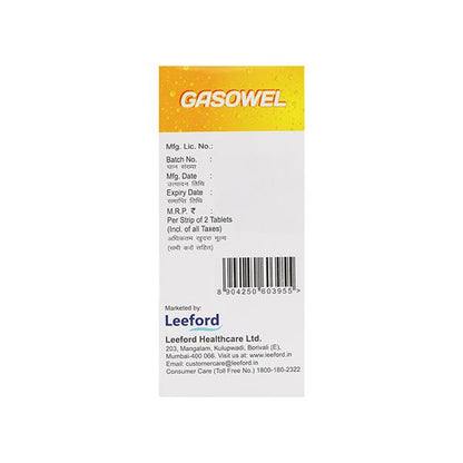 GASOWEL Orange Flavour Effervescent Tablet 2's - Global Surgicals