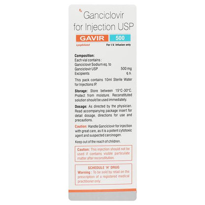 GAVIR 500 Injection 1's - Global Surgicals
