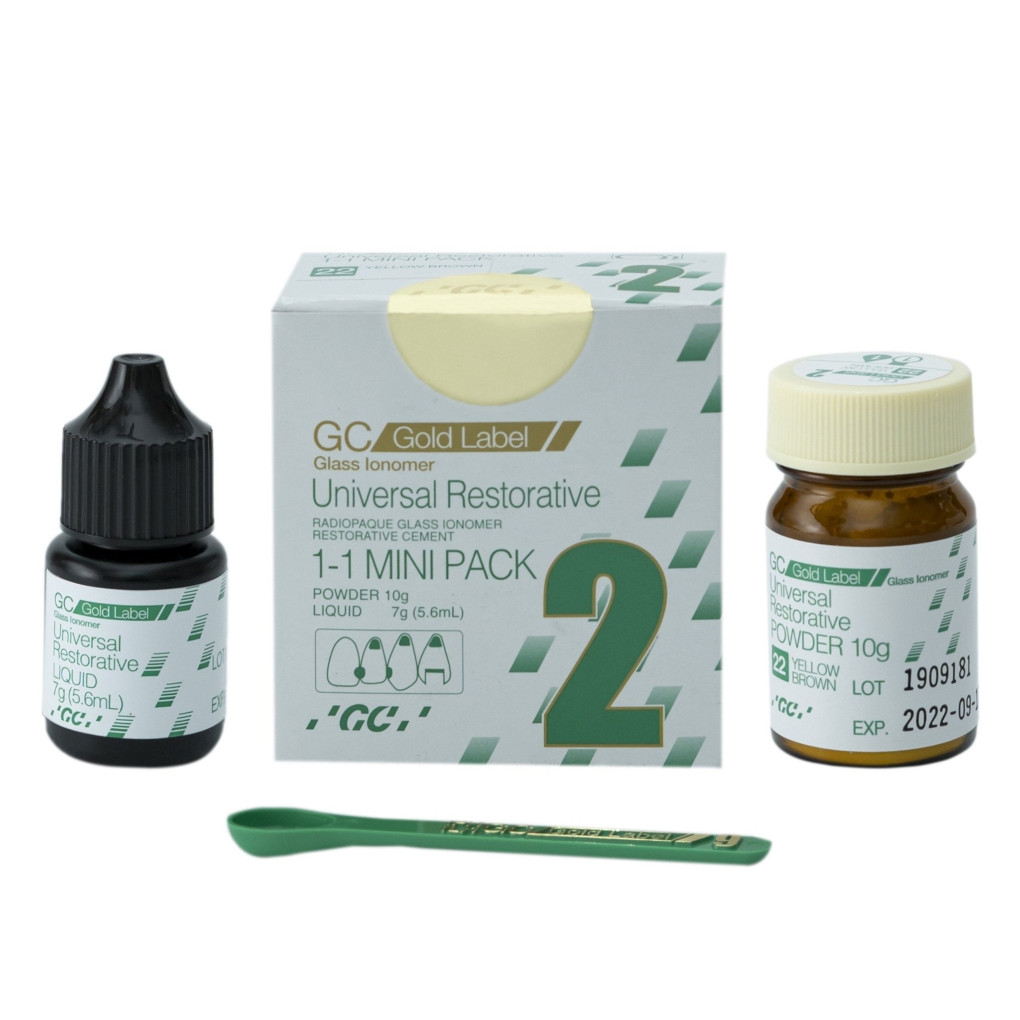 GC Gold Label 2 / Fuji II (Powder - Liquid) Restorative GIC - Global Surgicals