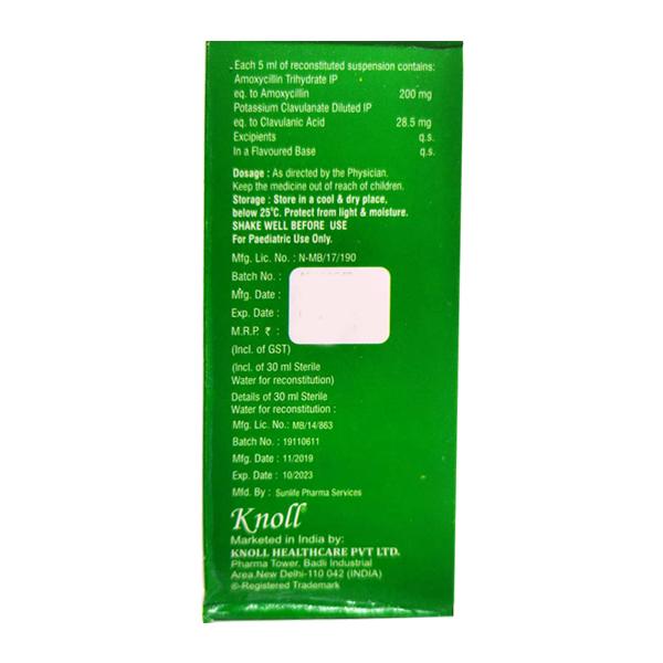 KNOLLCLAV CV NEW STRAWBERRY FLAVOUR Dry Syrup 30ml