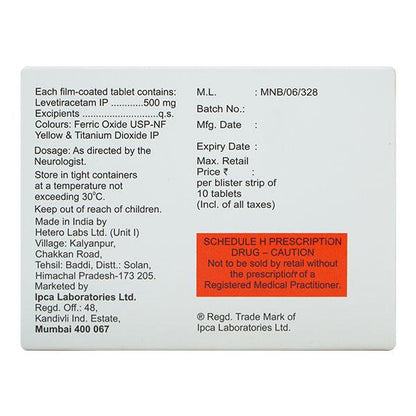 Epictal 500mg Tablet 10'S