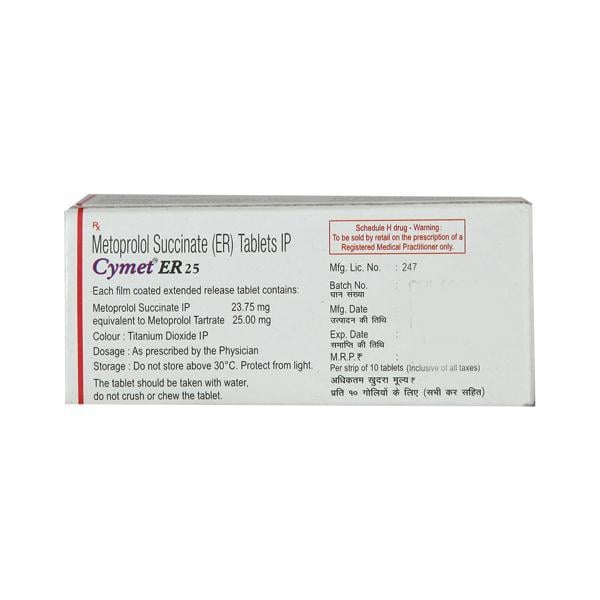 Cymet ER 25mg Tablet 10'S
