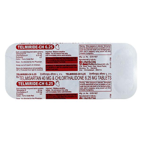 Telmiride CH 6.25mg Tablet 10'S