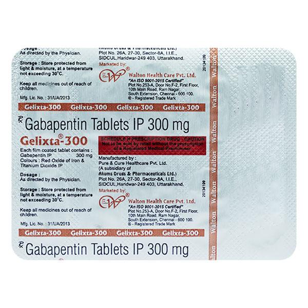 GELIXTA 300mg Tablet 10's - Global Surgicals