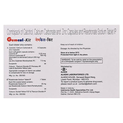 Gemcal Kit Tablet 1's - Global Surgicals