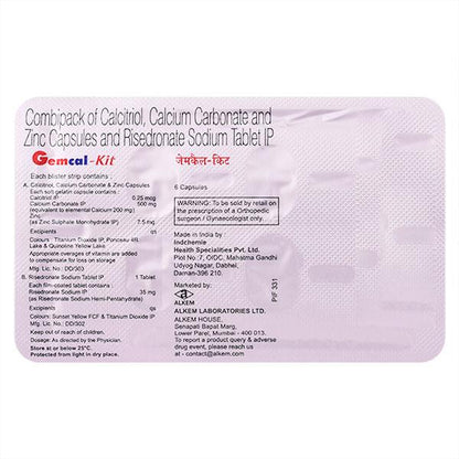 Gemcal Kit Tablet 1's - Global Surgicals