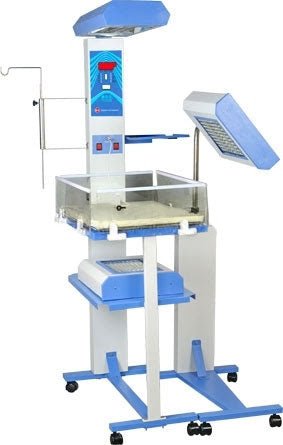 Gemi with Fixed Cradle & Double Surface Phototherapy (Skin Sensor) Infant Warmer - Global Surgicals