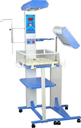 Gemi with Fixed Cradle & Upper Surface Phototherapy (Skin Sensor) Infant Warmer - Global Surgicals