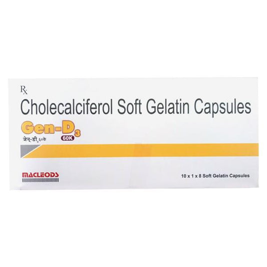 GEN D3 60k Soft Gelatin Capsule 8's - Global Surgicals