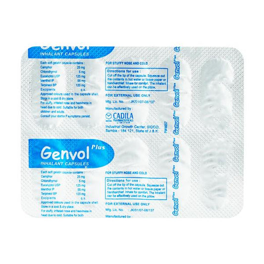 Genvol Plus Capsule 10'S - Global Surgicals