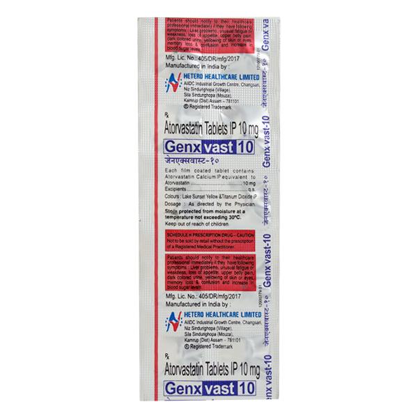 Genxvast 10mg Tablet 10'S - Global Surgicals