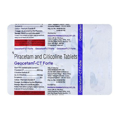 GEOCETAM CT FORTE Tablet 10's - Global Surgicals