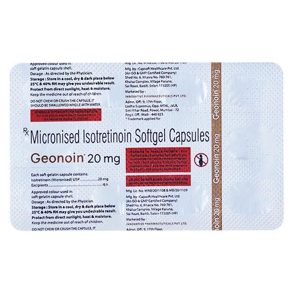 GEONOIN 20mg Capsule 10's - Global Surgicals