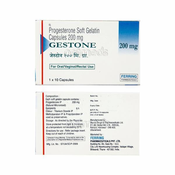 Gestone 200mg Capsule 10'S - Global Surgicals
